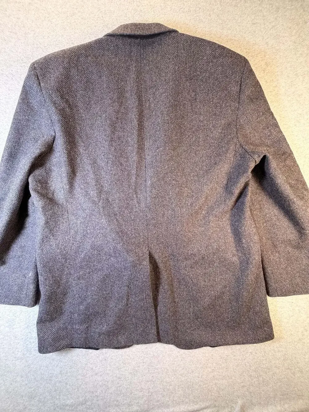 Towncraft Blazer Brown Wool Herringbone Tweed Sport Coat Jacket